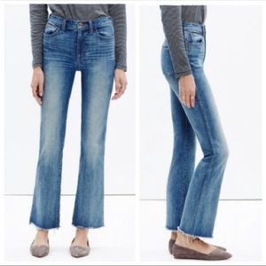 Madewell 10 Inch High Riser Demi Boot Jeans Raw Hem
